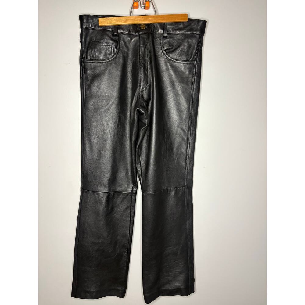 Women’s Genuine Black Leather Pants
